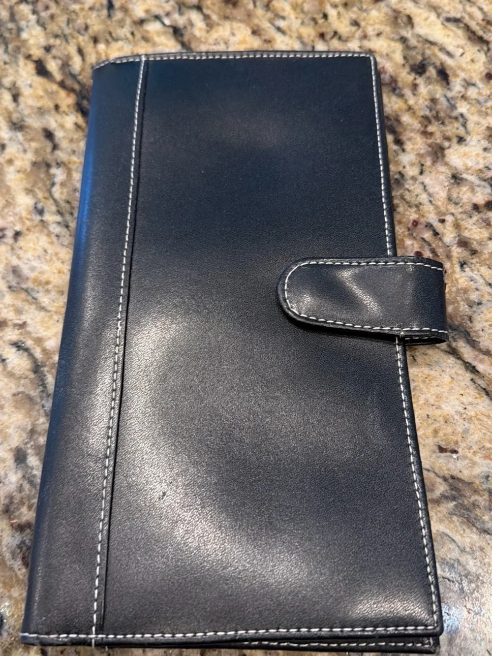 Small wallet / passport holder Case - Black Leather Style Cover